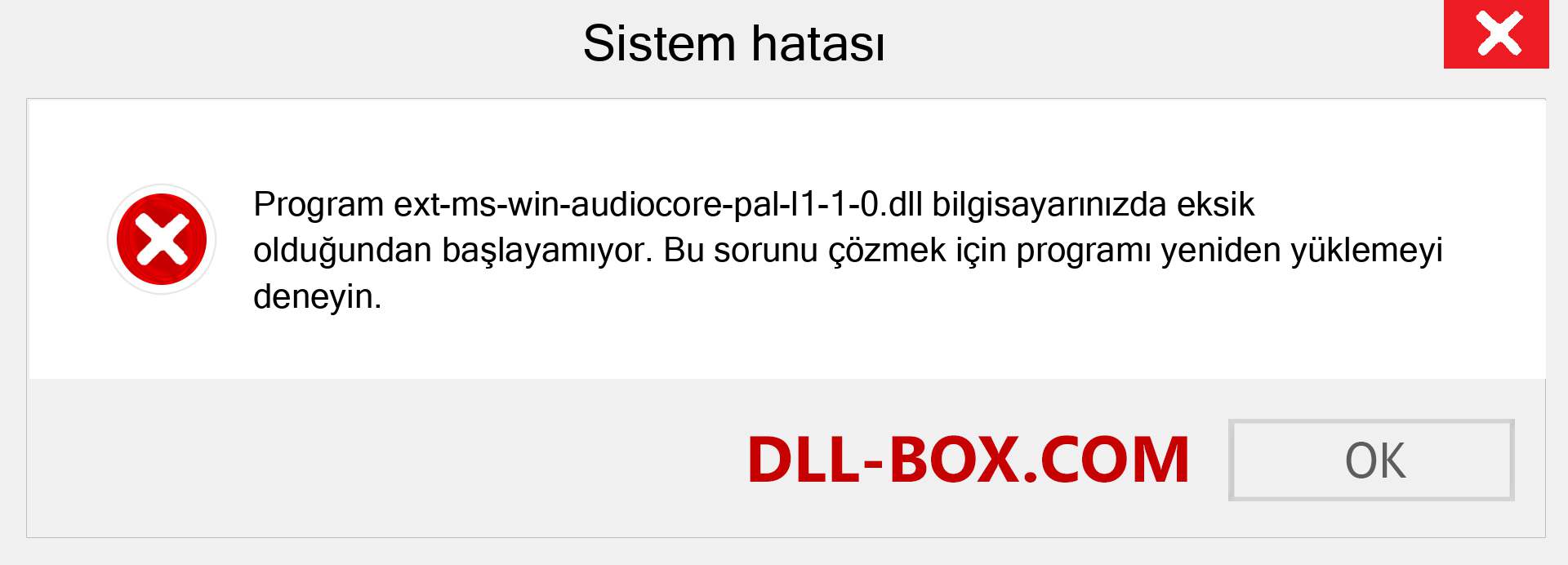 ext-ms-win-audiocore-pal-l1-1-0.dll dosyası eksik mi? Windows 7, 8, 10 için İndirin - Windows'ta ext-ms-win-audiocore-pal-l1-1-0 dll Eksik Hatasını Düzeltin, fotoğraflar, resimler